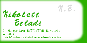 nikolett beladi business card